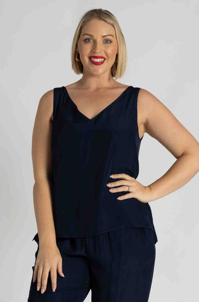 Mela Purdie - Audrey Tank in Sapphire Mache