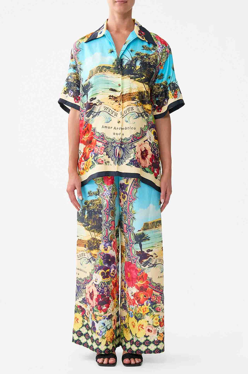 Camilla - Bathing Bombshell Oversized Shirt with Pocket
