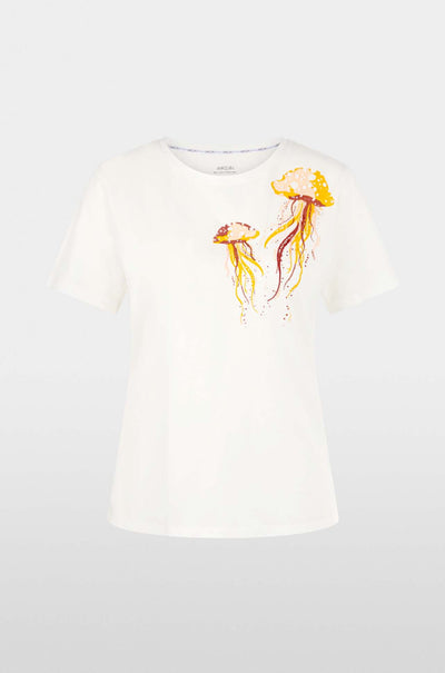 Marc Cain - Blazing Sun Cotton Shirt w/ Jellyfish Motif