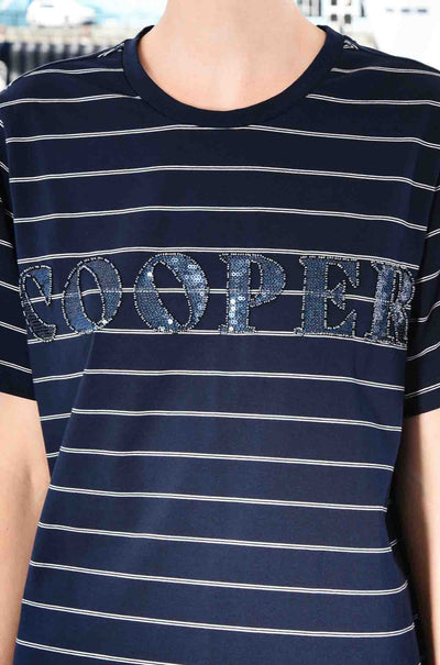 Cooper - Calling All Cooper Bead The Way T-Shirt in Navy