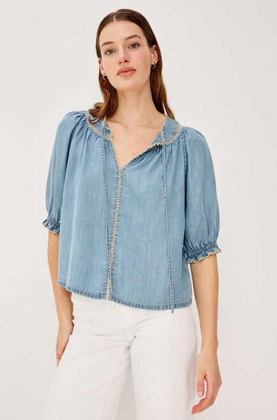 Rails - Belina SS Top in Washed Blue