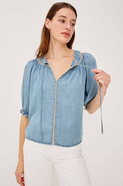 Rails - Belina SS Top in Washed Blue