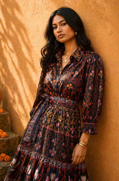 Azure and Indigo - Bellflower Shirt Dress