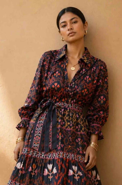 Azure and Indigo - Bellflower Shirt Dress