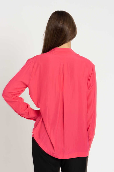 Mela Purdie - Bevel Neck Shirt in Melon