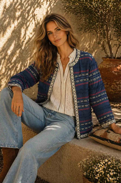 Azure and Indigo - Boheme Reversible Jacket