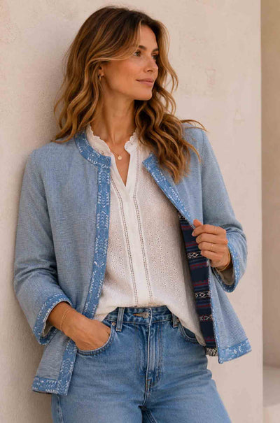Azure and Indigo - Boheme Reversible Jacket