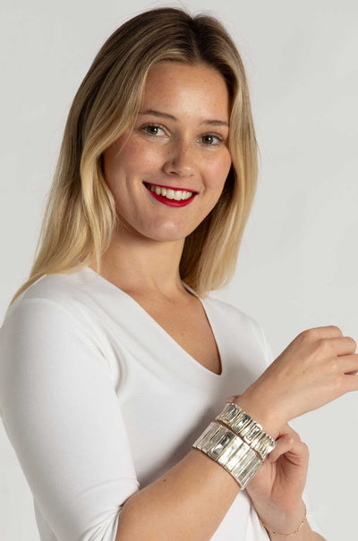 Pewter - Wide Bracelet