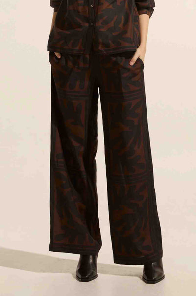 zoe kratzmann - breeze pant in choc frond