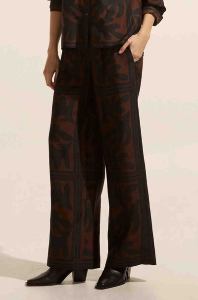 zoe kratzmann - breeze pant in choc frond