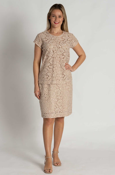 Mela Purdie - Knee Skirt in Broderie Lace