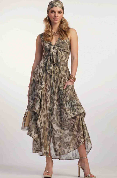 Paula Ryan - Button Front Pocket Skirt