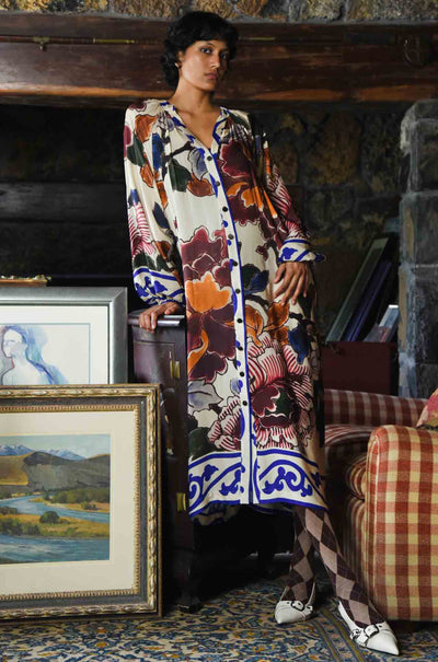 Cooper - Porcelain Palette Button On Point Dress
