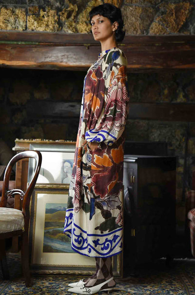 Cooper - Porcelain Palette Button On Point Dress