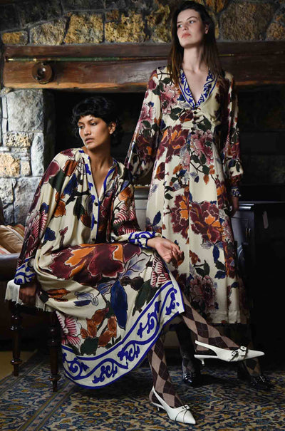 Cooper - Porcelain Palette Button On Point Dress