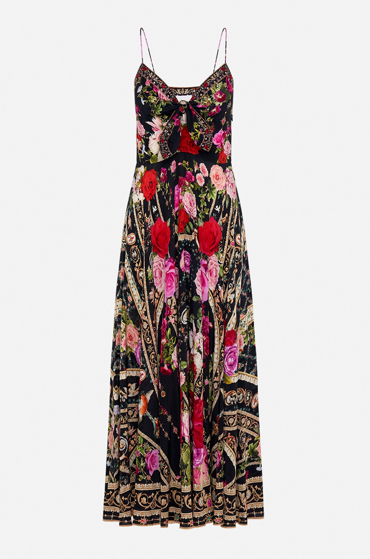 Camilla - Reservation For Love Long Dress w/ Tie Front