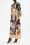 Camilla - Lady Of The Moon Shaped Waistband Dress w/ Gathered Sleeves
