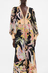 Camilla - Lady Of The Moon Shaped Waistband Dress w/ Gathered Sleeves