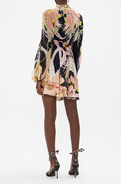 Camilla - Lady Of The Moon Short Wrap Tie Dress