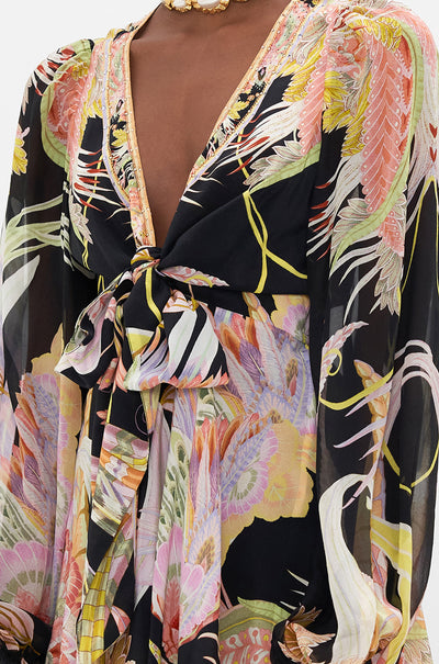 Camilla - Lady Of The Moon Short Wrap Tie Dress