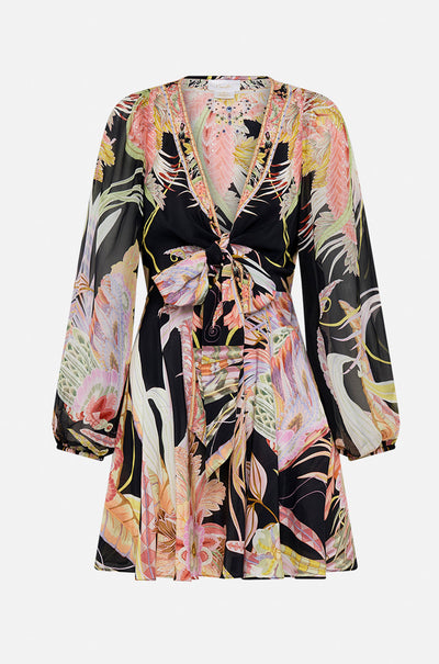 Camilla - Lady Of The Moon Short Wrap Tie Dress