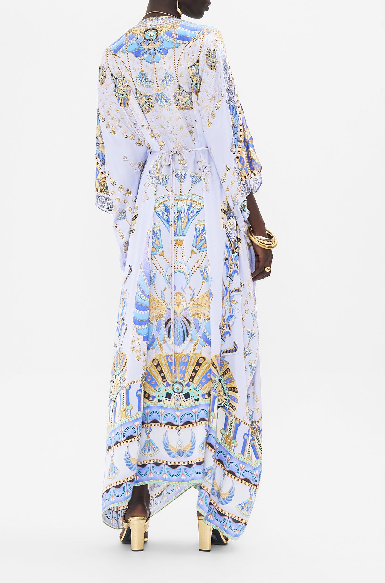 Camilla - Under Scarab Skies Split Sleeve Kaftan with Hardware