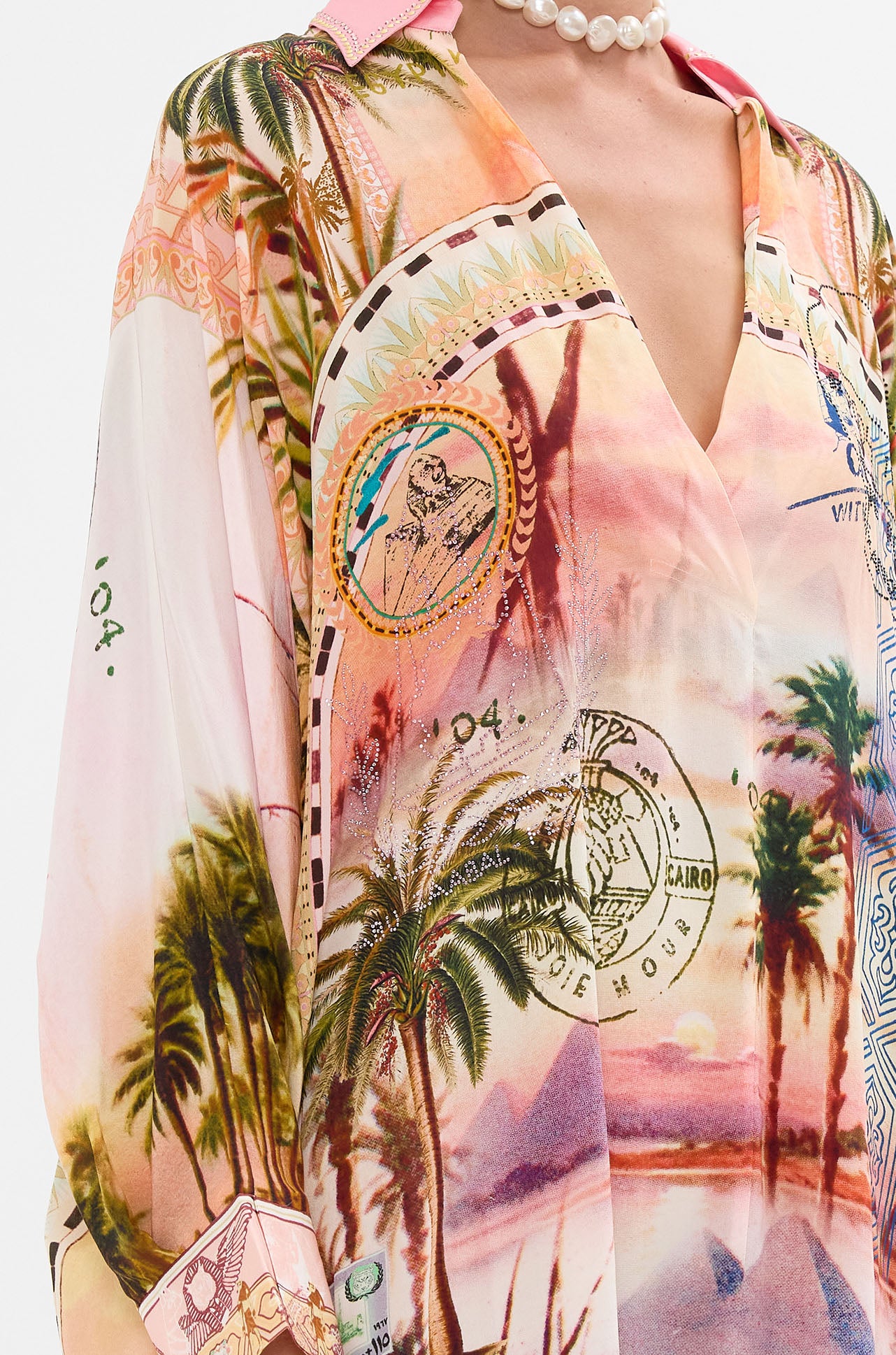 Camilla - Millas Got Mail Wing Collar Kaftan