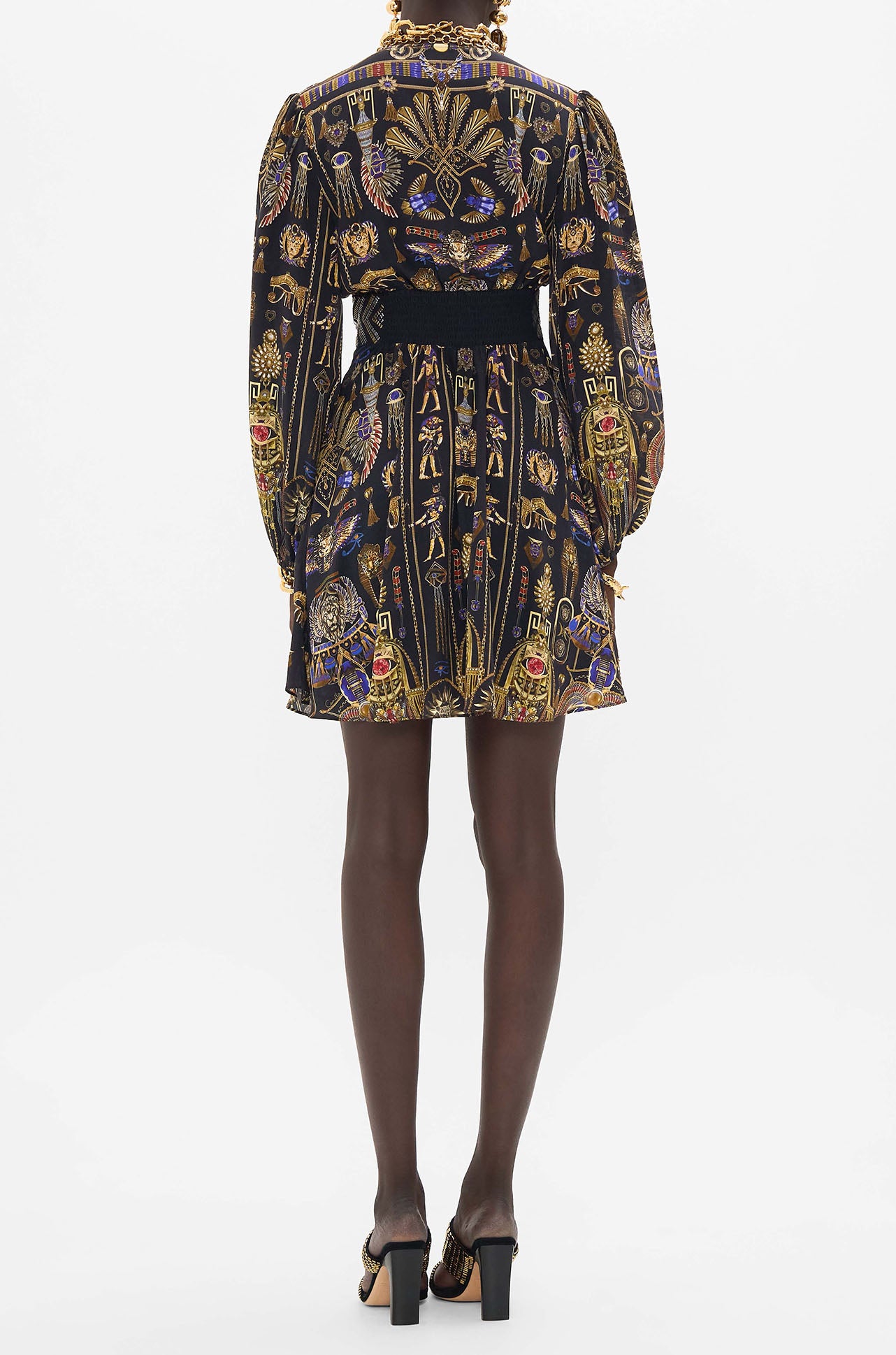 Camilla - Cartouche Kingdom Curved Waistband Short Dress