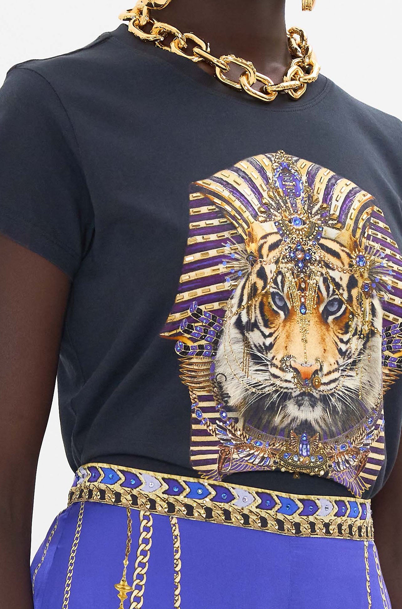 Camilla - My Fair Pharaoh Slim Fit Round Neck T-Shirt