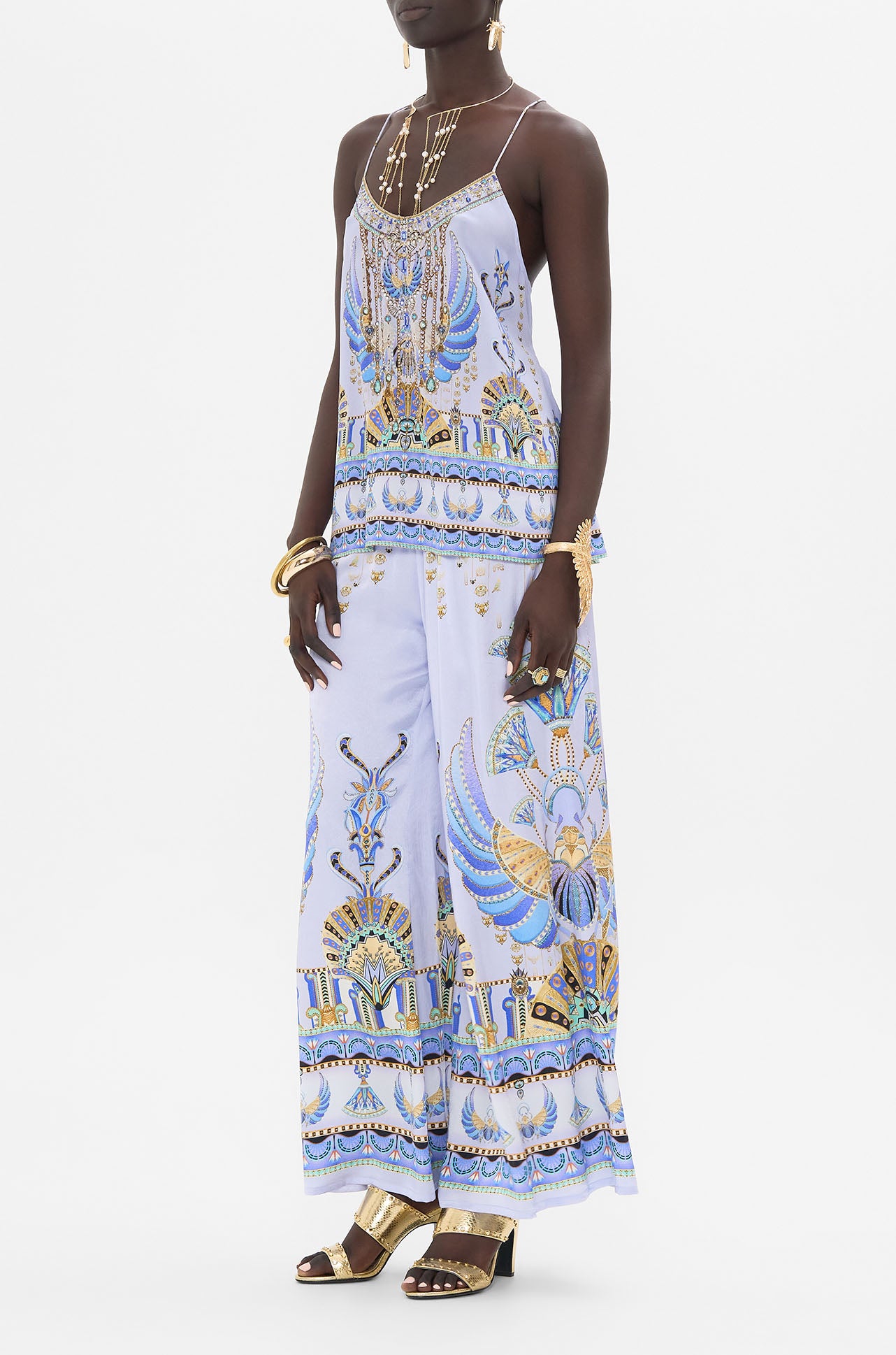 Camilla - Under Scarab Skies T Back Shoestring Top