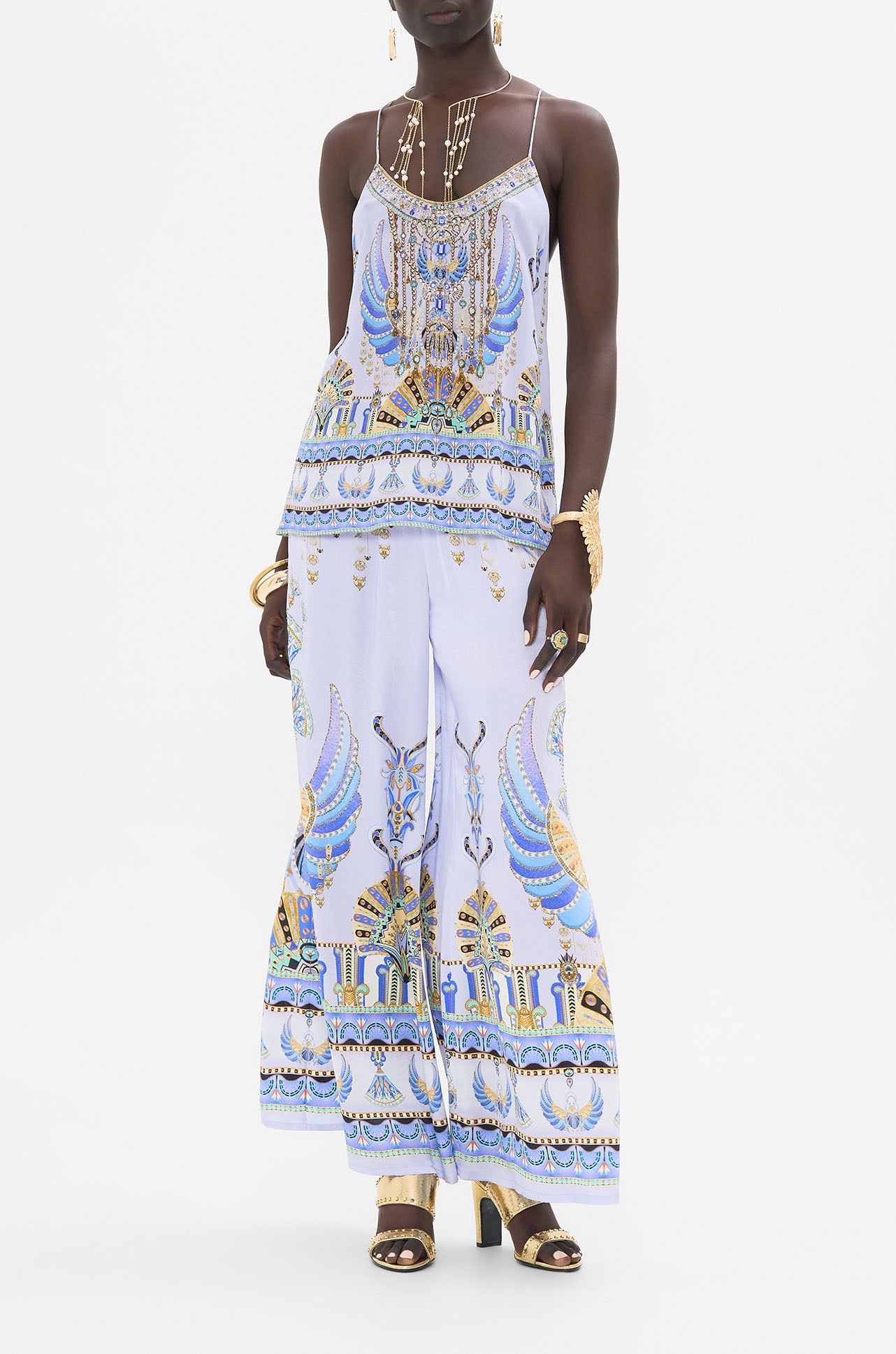 Camilla - Under Scarab Skies T Back Shoestring Top