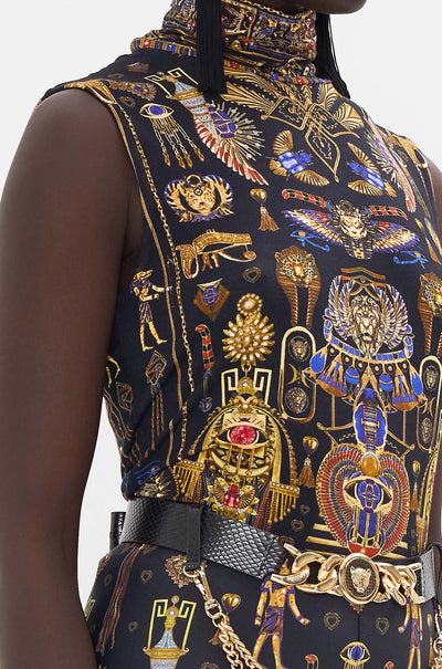 Camilla - Cartouche Kingdom Sleeveless Turtleneck