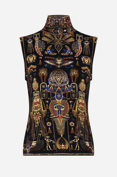 Camilla - Cartouche Kingdom Sleeveless Turtleneck