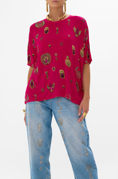Camilla - Kissed By A Cobra Relaxed Fir Drop Shoulder Tee