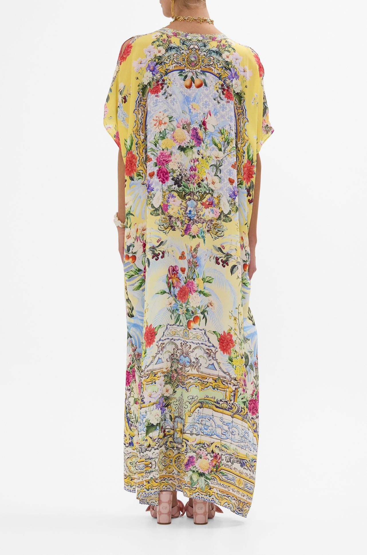 Camilla - Flor Fantastica Slim Fit Kaftan with Split