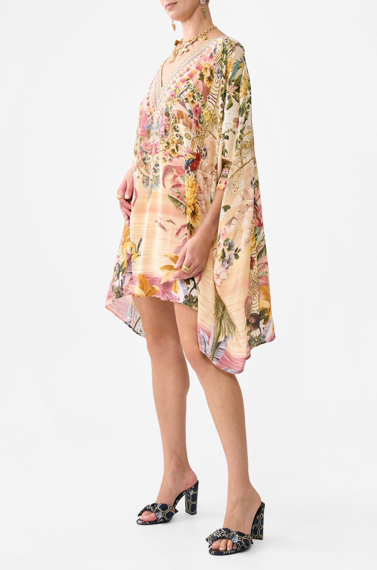Camilla - Welcome To The White Lotus Short Kaftan with Cuff