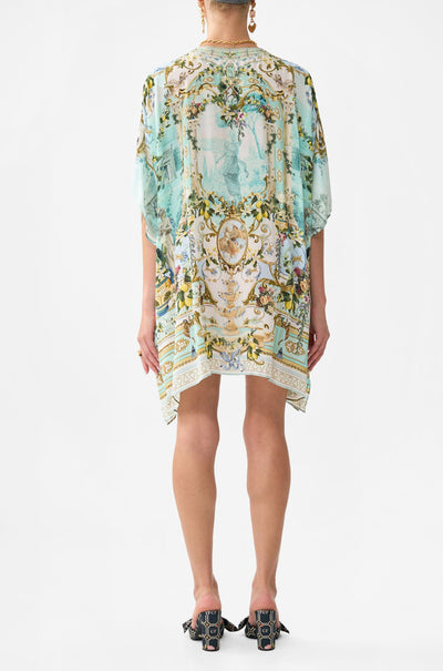 Camilla - Venus On A Vespa Short Lace Up Kaftan