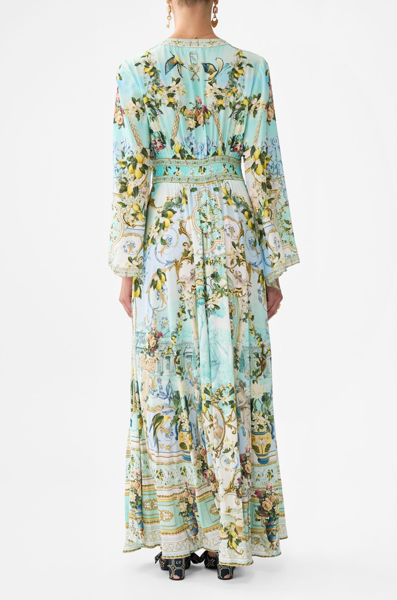 Camilla - Venus On A Vespa Kimono Sleeve Dress with Shirring Detail
