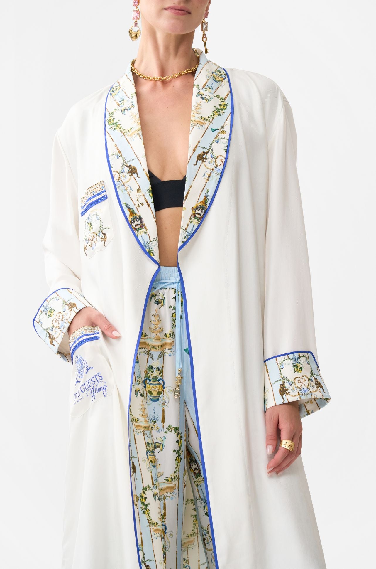 Camilla - Venus On A Vespa Long Robe with Tie