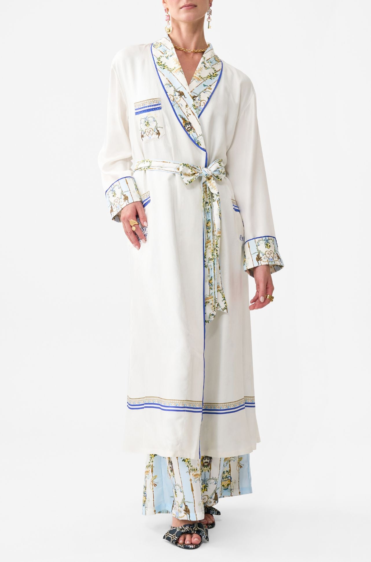 Camilla - Venus On A Vespa Long Robe with Tie