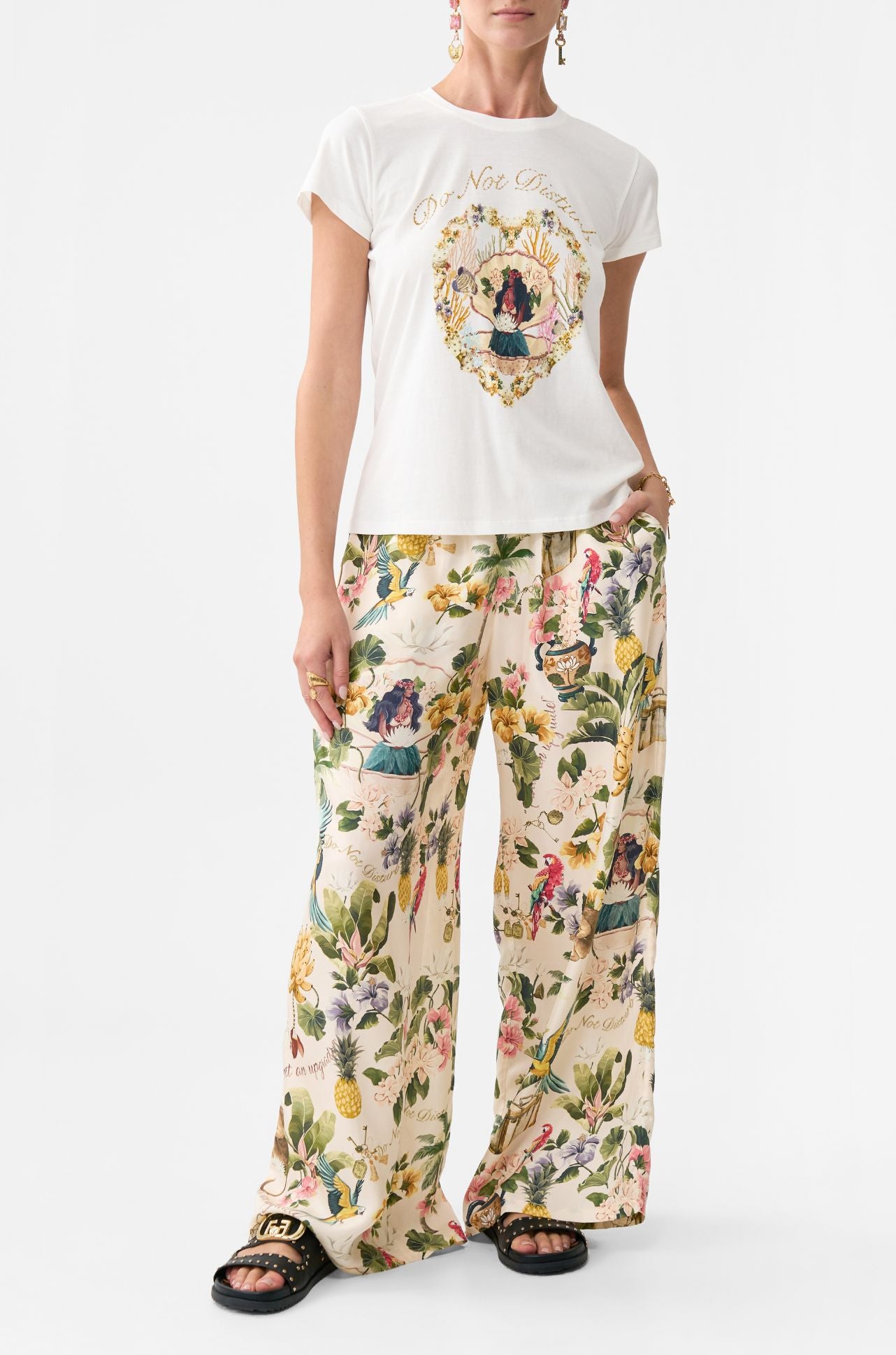 Camilla - Welcome To The White Lotus Slim Fit Round Neck T-Shirt