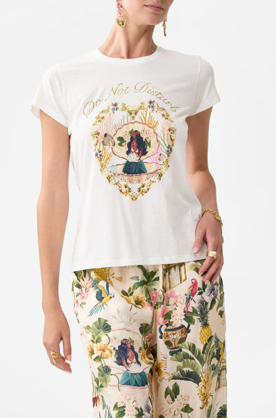 Camilla - Welcome To The White Lotus Slim Fit Round Neck T-Shirt
