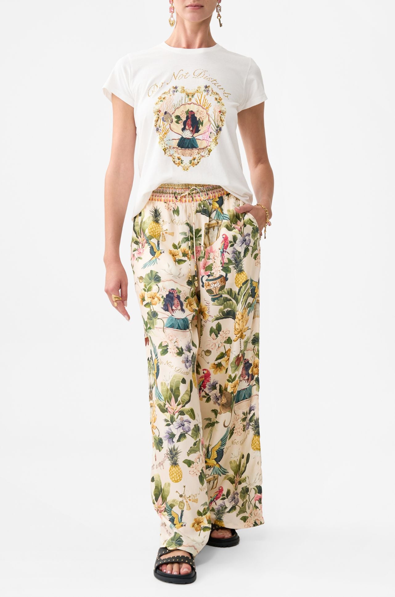 Camilla - Welcome To The White Lotus Slim Fit Round Neck T-Shirt