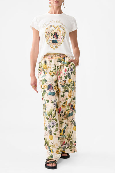 Camilla - Welcome To The White Lotus Slim Fit Round Neck T-Shirt