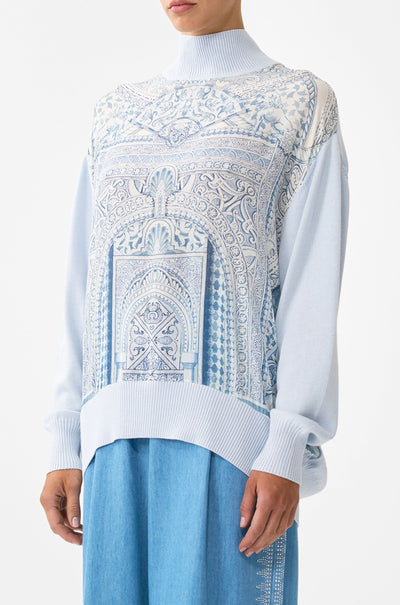 Camilla - The Hum Of The Alhambra Silk Front Turtle Neck Knit