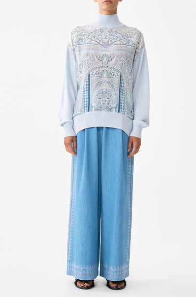 Camilla - The Hum Of The Alhambra Silk Front Turtle Neck Knit