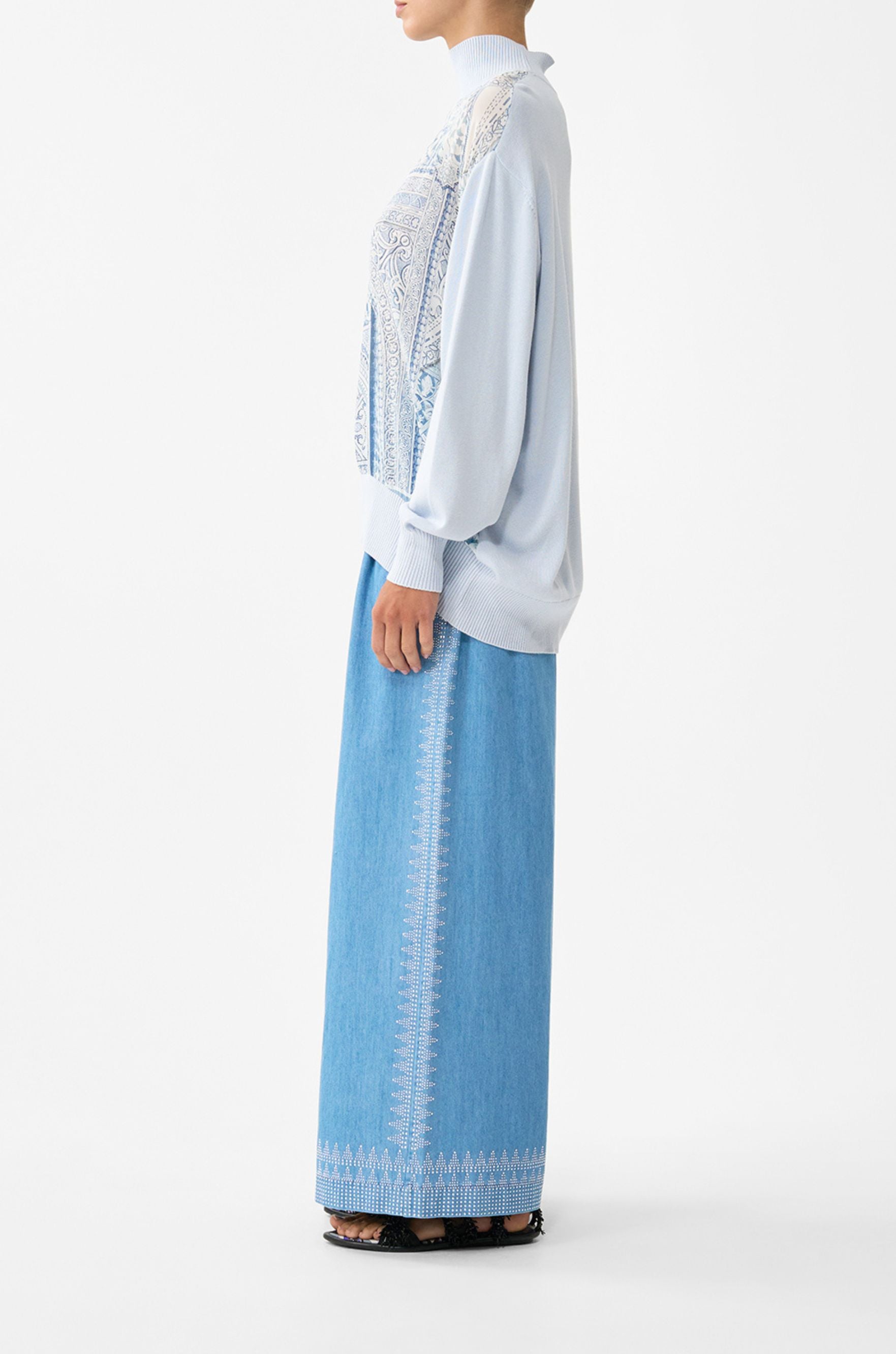 Camilla - The Hum Of The Alhambra Silk Front Turtle Neck Knit