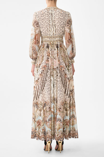 Camilla - Aranjuez Animalia Button Dress w Shaped Waistband