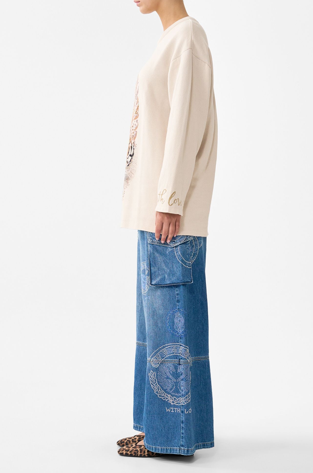 Camilla - Aranjuez Animalia Boxy Crew Neck Jumper