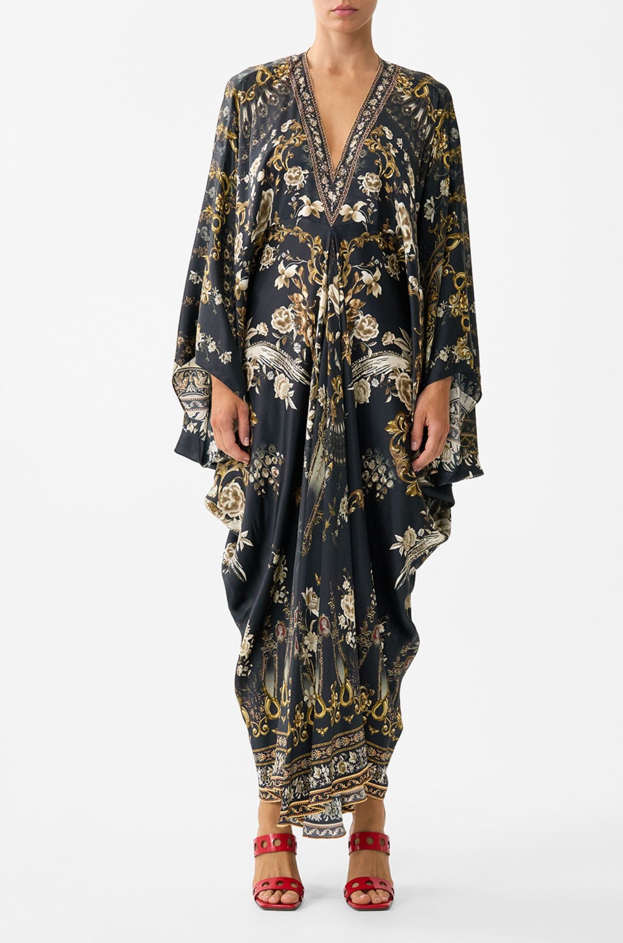 Camilla - Flamenco Folklore T Shape Long Kaftan